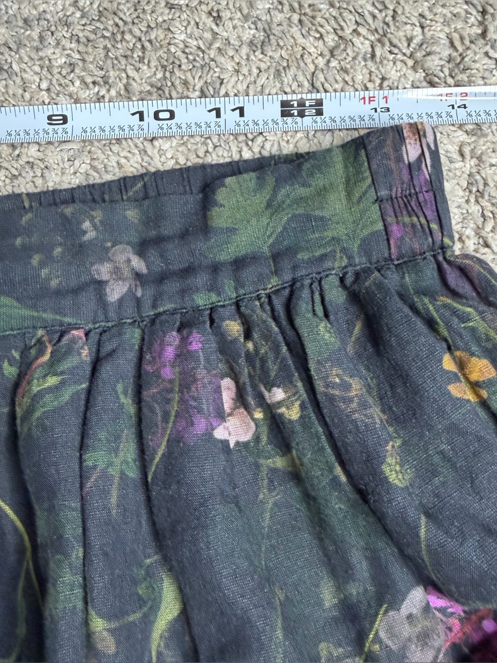 All Saints Black Floral A-Line Midi Skirt - Picture 11 of 16